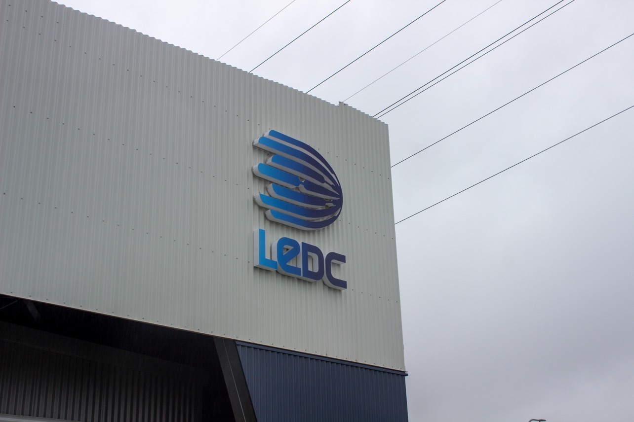 LEDC logo on budding at Mayfield.